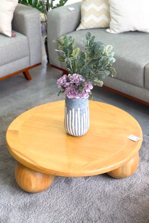 MESA DE CENTRO MADERA REDONDA