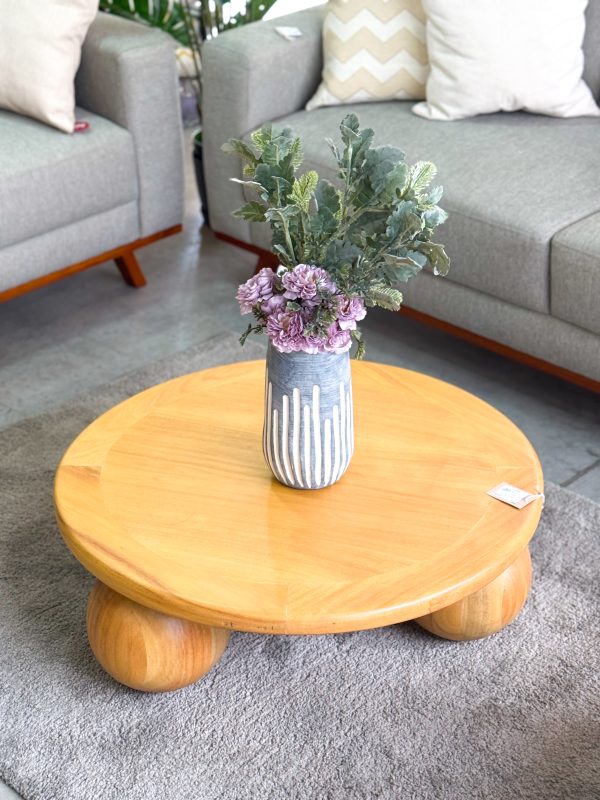 MESA DE CENTRO MADERA REDONDA