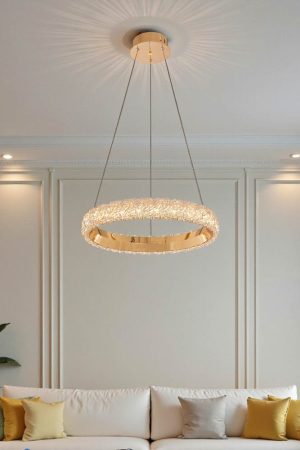 LAMPARA COLGANTE LED  DORADO